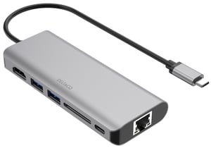 Deltaco USBC-HDMI24 huby i koncentratory USB Type-C 14400 Mbit/s Szary