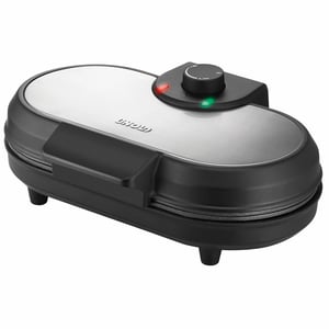 Unold 48165 Pancake Maker, 2 Pancakes, 1000 W, Black, Stainless Steel