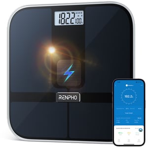 Renpho Elis Solar 2 Kwadrat Svart Elektronisk personvåg