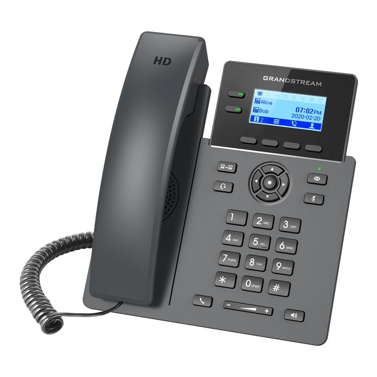 Grandstream Networks GRP2602P telefon VoIP Czarny 2 linii LCD