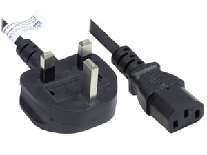 Alcasa P7030-S018 kabel zasilające Czarny 1,8 m Wtyczka zasilająca typu G C13 panel
