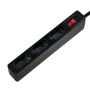 LogiLink LPS230B nätverksfördelare 1,5 m, 3 x nätuttag, svart