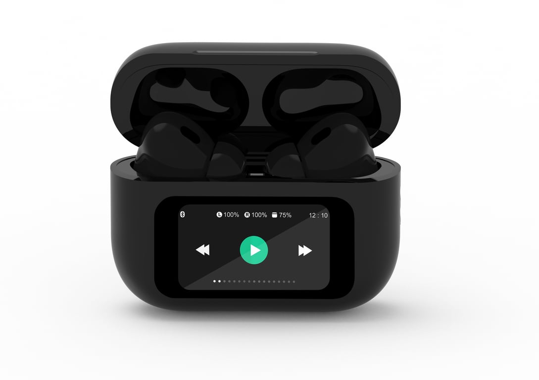 фото Навушники TWS Gembird GMB Audio Black (TWS-LCD-ANC-01-BK)