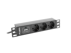 Lanberg PDU-03F-0200-BK rozdzielacz zasilania PDU 3 x gniazdo sieciowe 1U Czarny