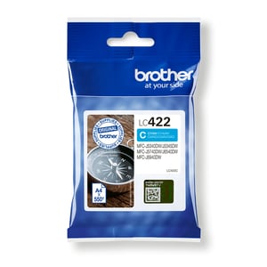Brother LC422C ink cartridge, 1 pc. Genuine Cyan