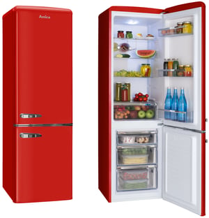 Amica FK2965.3RAA Kühl-Gefrierkombination, freistehend, rot