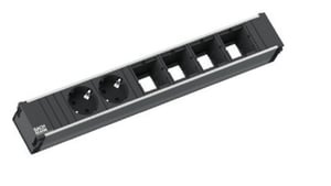 Bachmann 912.011 Stromverteilereinheit (PDU) mit 2 x Netzanschlussbuchsen, schwarz