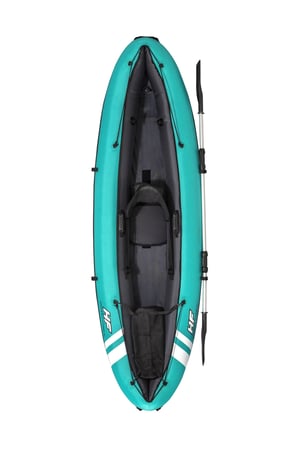 Bestway 65118 sportkajak för 1 person. Svart, turkos nylon, polyvinylklorid (PVC). Uppblåsbar kajak