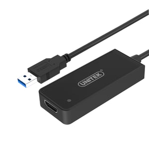 UNITEK Y-3702 zewnętrzna karta graficzna usb 1920 x 1080 px Czarny