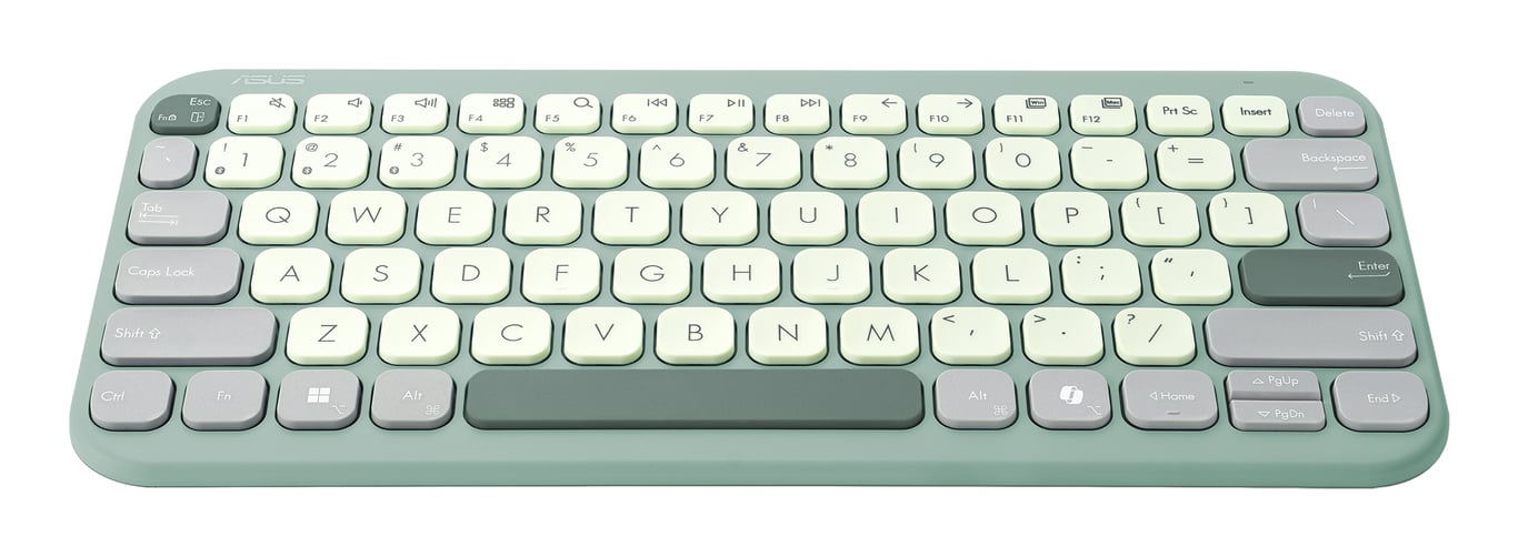 ASUS KW100 KEYBOARD/GN/UI/80 klawiatura Uniwersalne Bluetooth Zielony
