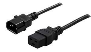 PowerWalker 91010040 Power Cable, Black, C14 Plug, C19 Plug