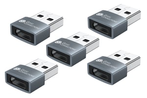 Alcasa USB-AD203-5 adapter för USB-A- till USB-C-kablar, grå