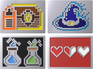 HyperX-Ansteckplaketten-Set – magnetisch im 8-Bit-Stil