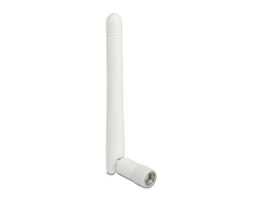 DeLOCK RP-SMA-Stecker-WLAN-Antenne 802.11 b/g/n, omnidirektional, 2 dBi, mit Neigungsverstellung, weiß