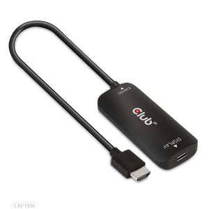 CLUB3D CAC-1336 adapter kablowy 1 m HDMI + USB USB Typ C Schwarz