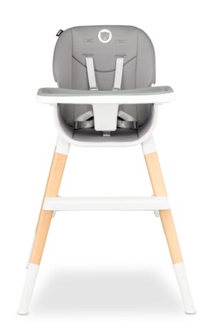 Lionelo Mona Convertible High Chair Upholstered Seat Gray, White