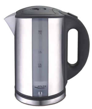 Adler AD 1216 Electric Kettle, 1.7 L, 2000 W, Black, Silver