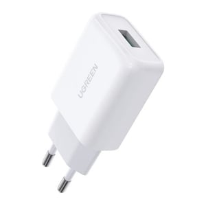 Ugreen 10133 Mobile Device Charger for Smartphones, White, USB, Fast Charging, Indoor