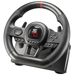 Subsonic SA5658 Gaming Controller – Black USB Steering Wheel + Pedals + Joystick for PlayStation 4, Xbox One, Xbox One S, Xbox One X, Xbox Series S, and Xbox Series X