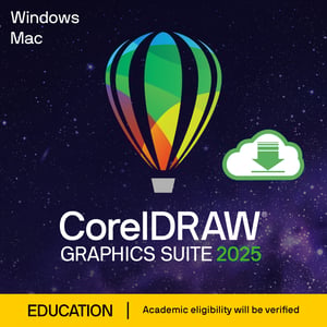 Corel CorelDRAW GS 2025 Education 1 x Electronic License Delivery (ELD) license Czech, German, Dutch, English, Spanish, French, Italian, Polish