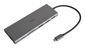 Deltaco USBC-HDMI27 USB Type-C Docking Station, Silver