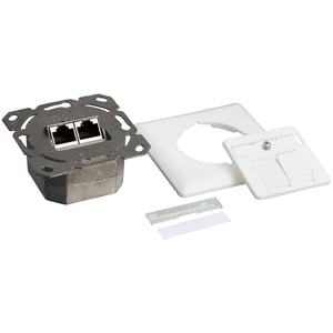 LogiLink NP0123 RJ-45-Steckdose, Metallic, Weiß