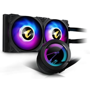 GIGABYTE AORUS WATERFORCE 240 All-in-One-Flüssigkeitskühler für den Prozessor, 12 cm, schwarz