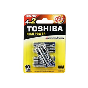 Toshiba LR03GCNP BP6 2F Batterie für den Hausgebrauch Einweg-AAA-Alkalibatterie