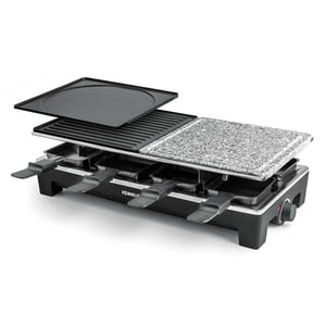 Rommelsbacher RCS 1350 Raclette Grill for 8 People, 1350 W, Black, Stainless Steel