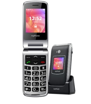 myPhone Rumba 2 6,1 cm (2.4") Czarny, Srebrny Telefon dla seniora