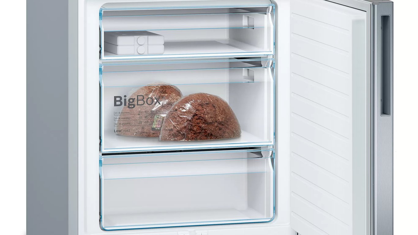 Bosch Serie 6 KGE49AICA lodówko-zamrażarka Wolnostojący 419 l Stal nierdzewna