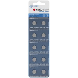 AgfaPhoto 150-805580 Battery for Home Use Rechargeable LR54 Alkaline Battery