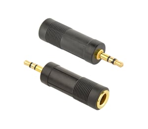 Gembird A-6.35F-3.5M adapter för kablar 6,35 mm – 3,5 mm, svart