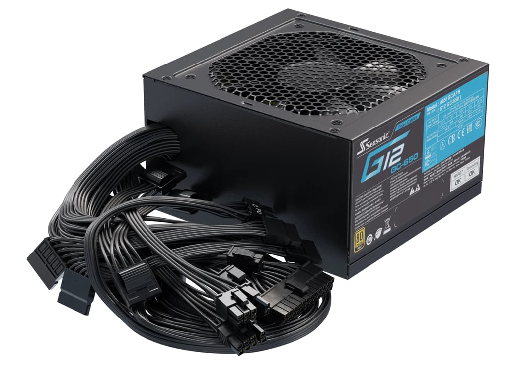 Seasonic Netzteil 650W G12 GC-650 80+Gold moduł zasilaczy ATX Czarny