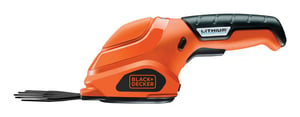 Black & Decker GSL200-QW Cordless Grass Shears, 8 cm, 3.6 V Li-ion, Black, Orange