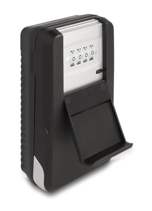 DeLOCK 20932 Schlüsselkasten aus Aluminium und Kunststoff, schwarz