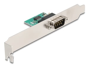 DeLOCK 90582 seriell omvandlare/repeater/isolator USB 2.0 RS-232 Grön, Rostfritt stål