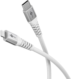 Goobay 74518 Lightning Cable, 0.5 m, White