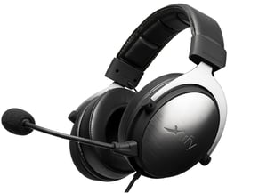 CHERRY XTRFY XG-H1 słuchawki/zestaw słuchawkowy Przewodowa Opaska na głowę Gaming Czarny, Srebrny