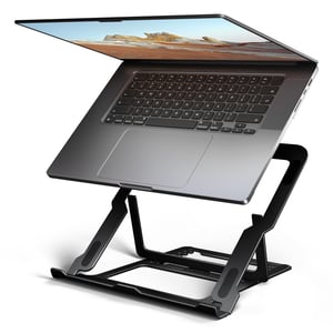 Axagon STND-LAB Laptop-Ständer, höhenverstellbar, klappbar, Aluminium Ständer für Notebooks und Tablets Schwarz 43,9 cm (17,3")
