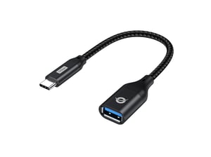 Conceptronic ABBY18B adapter för USB-C- till USB-A-kablar, svart