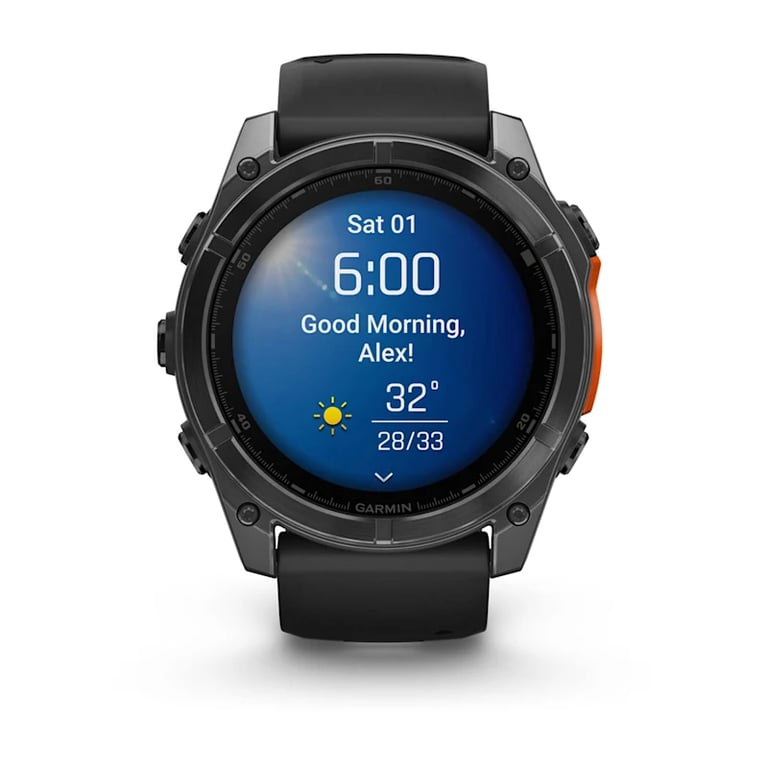 фото Смарт-годинник Garmin Fenix 8 51mm Amoled Slate Gray with Black Silicone Band (010-02905-00)