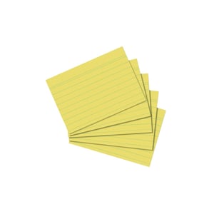 Herlitz 10836328 Catalog Card, Yellow, 100 pcs.