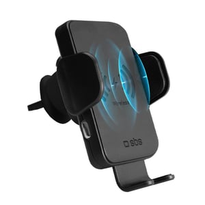 SBS Automatische Autohalterung mit QI-Schnellladegerät 15 W Aktive Halterung für Mobiltelefon/Smartphone Schwarz