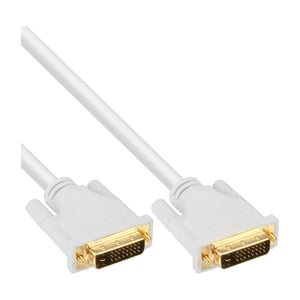 InLine 4043718143917 kabel DVI 3 m DVI-D Biały