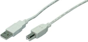 LogiLink 5 m USB 2.0-Kabel, USB A auf Mini-USB B, grau