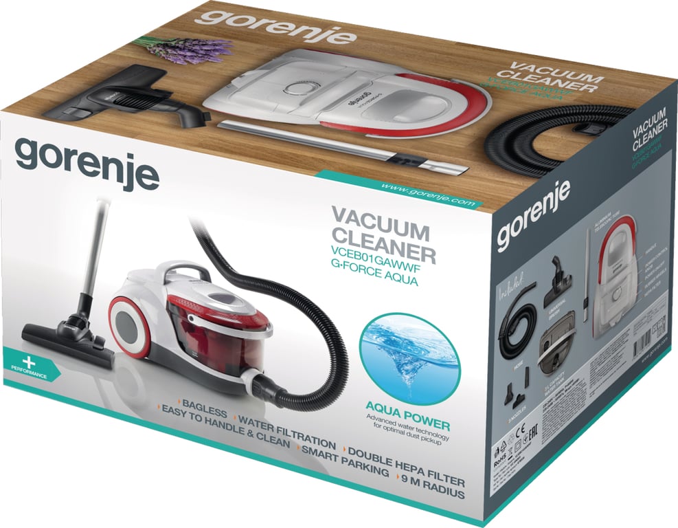 Gorenje VCEB01GAWWF 3 l Cylinder próżniowy Suchy Bez worka