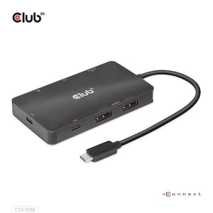 CLUB3D CSV-1598 USB 3.2 Gen 2 (3.1 Gen 2) Type-C-Dockingstation, schwarz