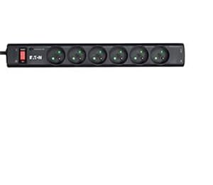 Eaton PS6TF ochrona przeciwprzepięciowa Czarny, Biały 6 x gniazdo sieciowe 220 - 250 V 1 m