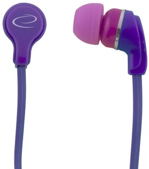 Esperanza EH147V hörlurar/headset, trådbundna, in-ear, lila